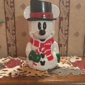 Disney Parks Mickey Mouse Snowman Popcorn Collectible Souvenir Bucket